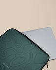 Forest Green Topographic Laptop Sleeve