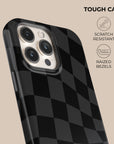 Black Wave Checkered Phone Case