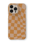 Orange Wave Checkered Phone Case