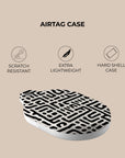 Black & White Maze AirTag Holder
