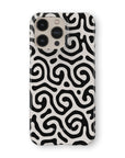 Black & White Curl Phone Case