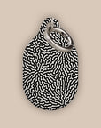 Black & White Tweed AirTag Holder