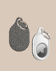Black & White Tweed AirTag Holder