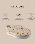 Cream Terrazzo AirTag Holder