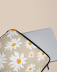 Beige Daisy Laptop Sleeve