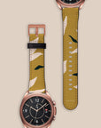 Burnt Yellow Flowers Galaxy Watch Band