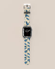 Blue Leafs Apple Watch Band