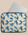 Blue Leafs Laptop Sleeve