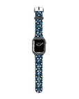 Dark Blue Summer Leafs Apple Watch Band