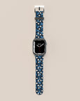 Dark Blue Summer Leafs Apple Watch Band