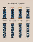 Dark Blue Summer Leafs Apple Watch Band