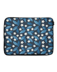 Dark Blue Summer Leafs Laptop Sleeve