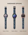 Dark Blue Summer Leafs Galaxy Watch Band