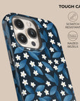 Dark Blue Summer Leafs Phone Case