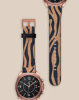 Blue Copper Zebra Galaxy Watch Band