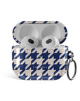 Blue Houndstooth AirPods Case