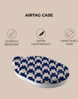 Blue Houndstooth AirTag Holder