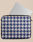 Blue Houndstooth Laptop Sleeve
