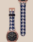 Blue Houndstooth Galaxy Watch Band