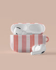 Coral Stripe AirPods Case