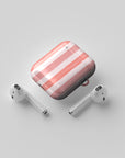 Coral Stripe AirPods Case