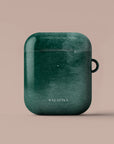 Forest Green Watercolor AirPods Case