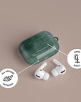 Forest Green Watercolor AirPods Case