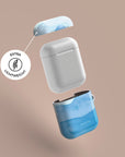 Ocean Blue Watercolor AirPods Case
