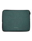 Forest Green Topographic Laptop Sleeve