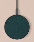 Forest Green Topographic Wireless Charger