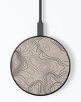 Beige Topographic Wireless Charger