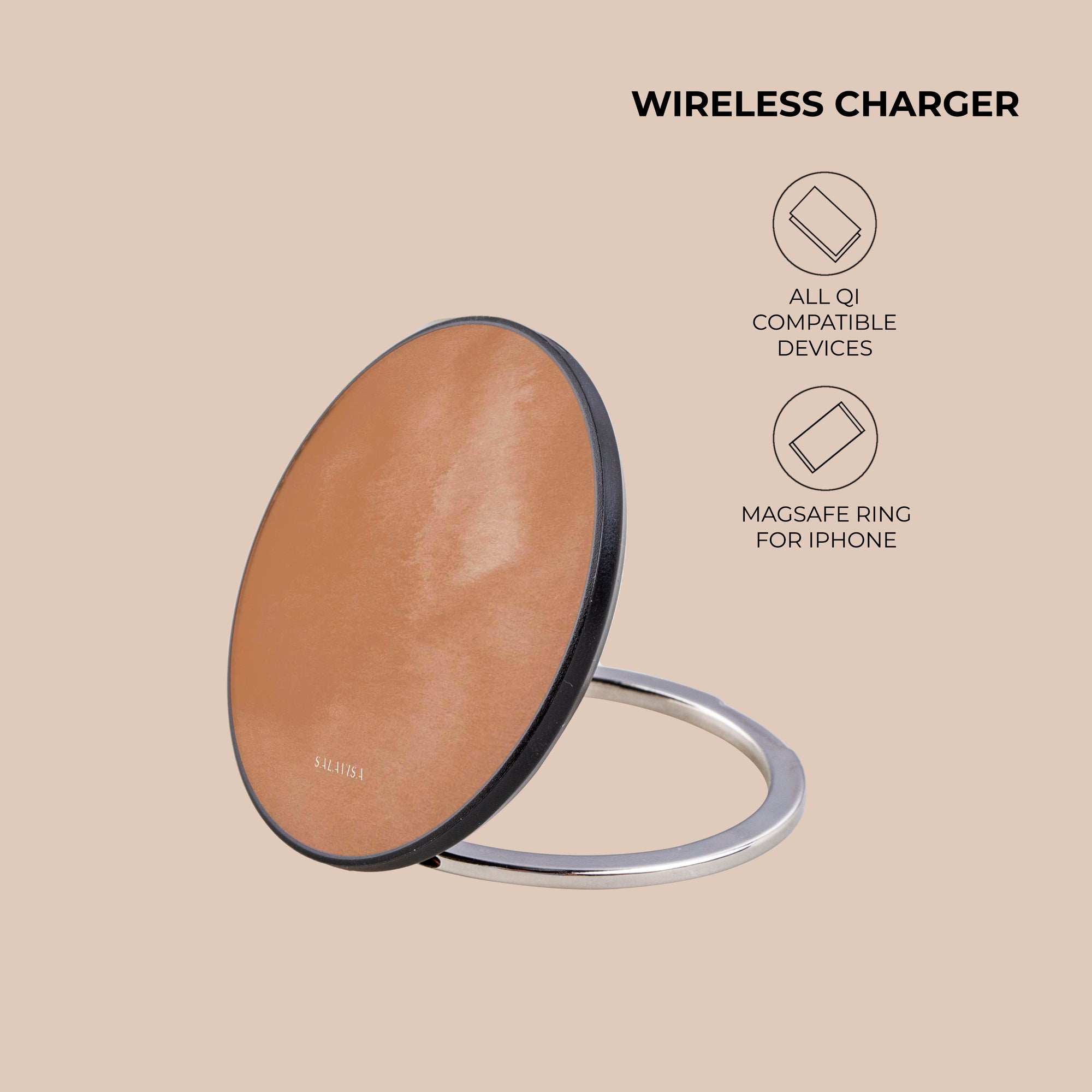 Peach Watercolor Wireless Charger