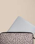 Rose Pink Polka Dots Laptop Sleeve