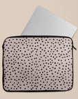 Rose Pink Polka Dots Laptop Sleeve