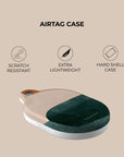 Pink & Forest Green Luxe AirTag Holder