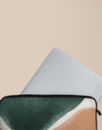 Peach & Forest Green Luxe Shapes Laptop Sleeve