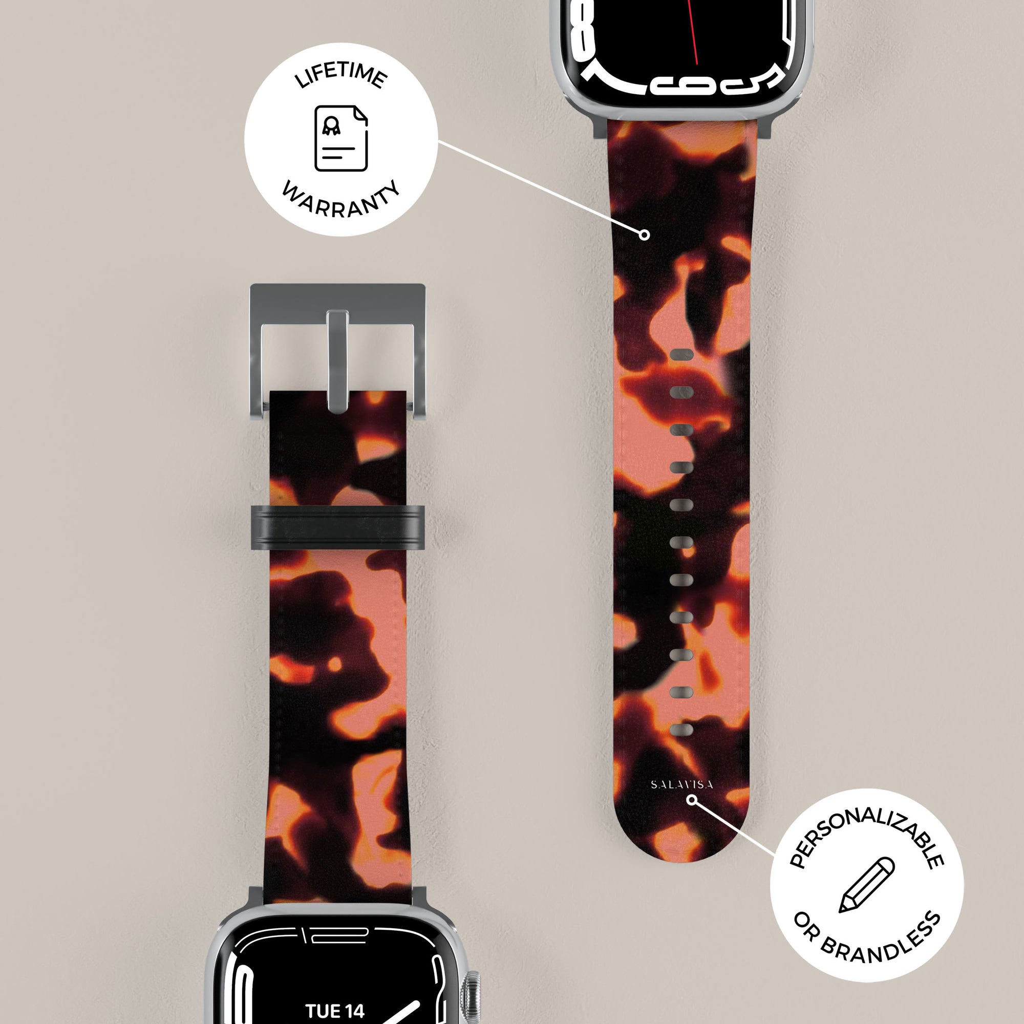 Tortoise Red Apple Watch Band