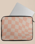 Neutral Wave Checkered Laptop Sleeve