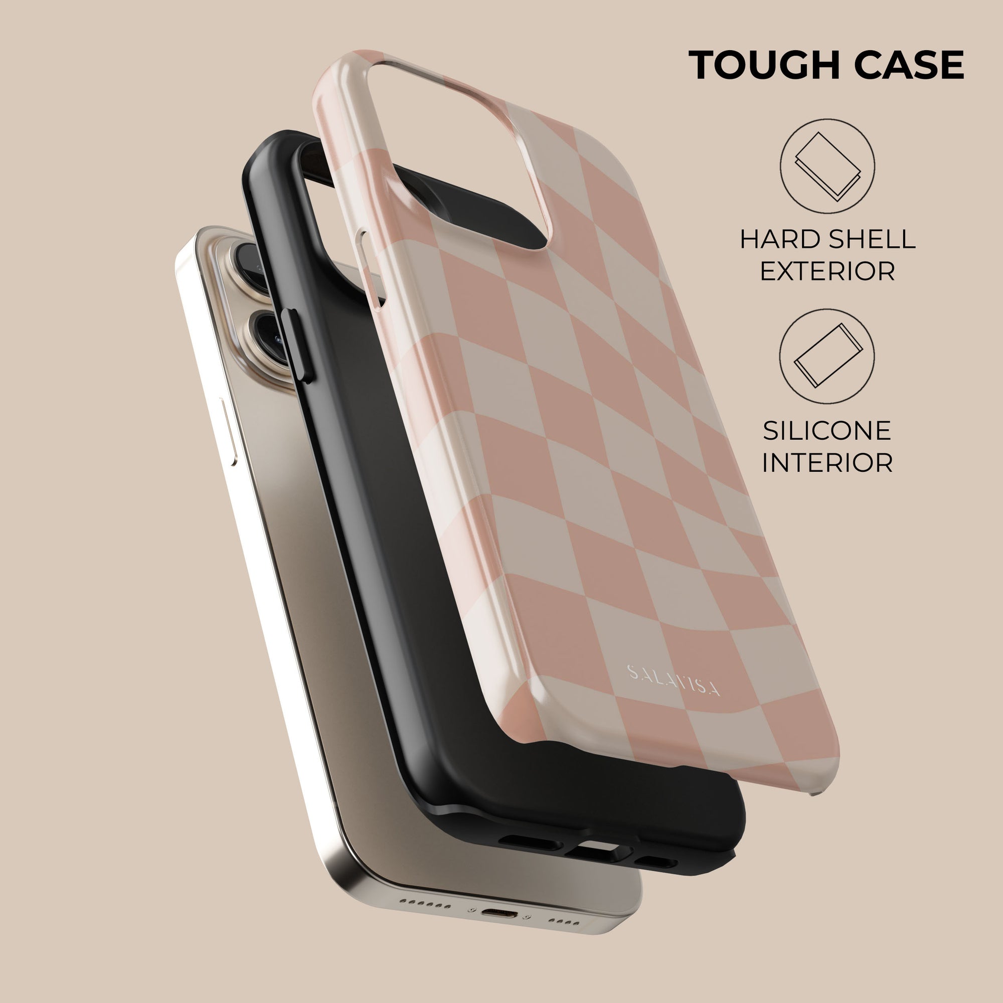 Neutral Wave Checkered Phone Case
