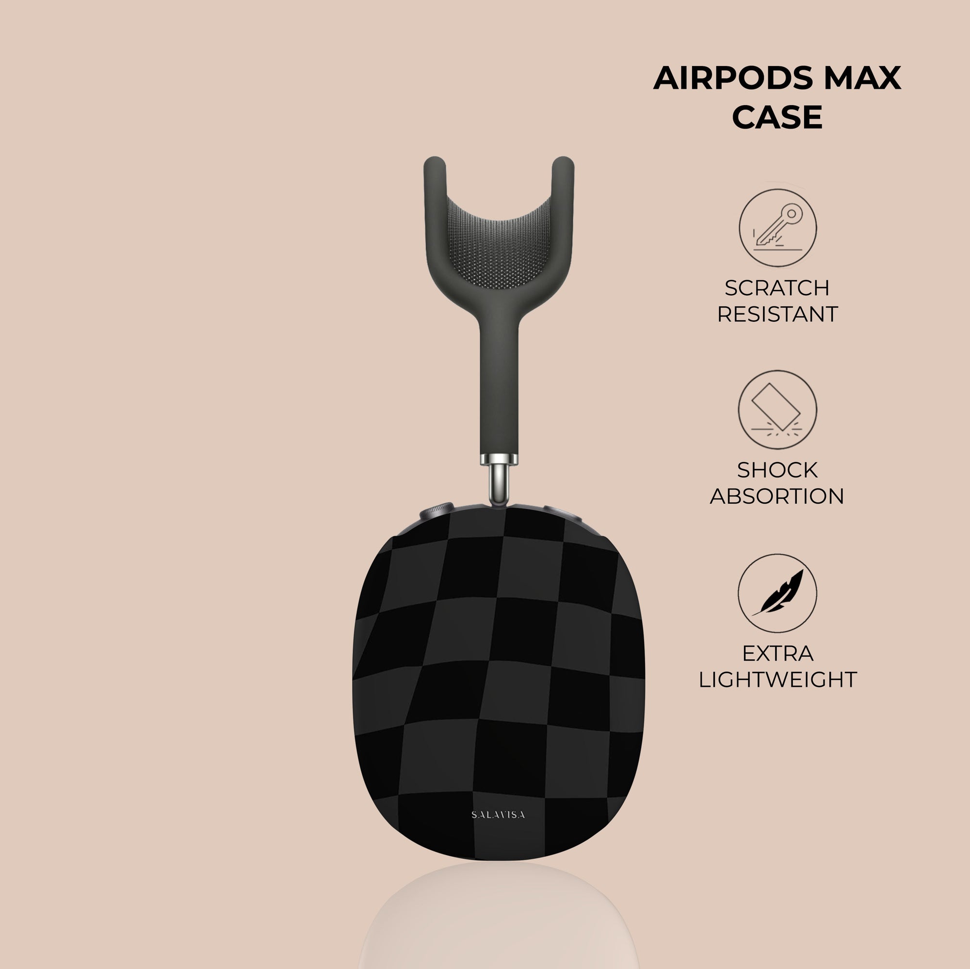 Black Wave Checkered AirPods Max Case