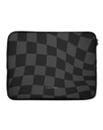 Black Wave Checkered Laptop Sleeve