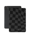 Black Wave Checkered iPad Case