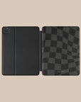 Black Wave Checkered iPad Case