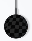 Black Wave Checkered Wireless Charger