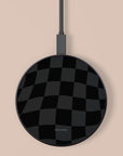 Black Wave Checkered Wireless Charger