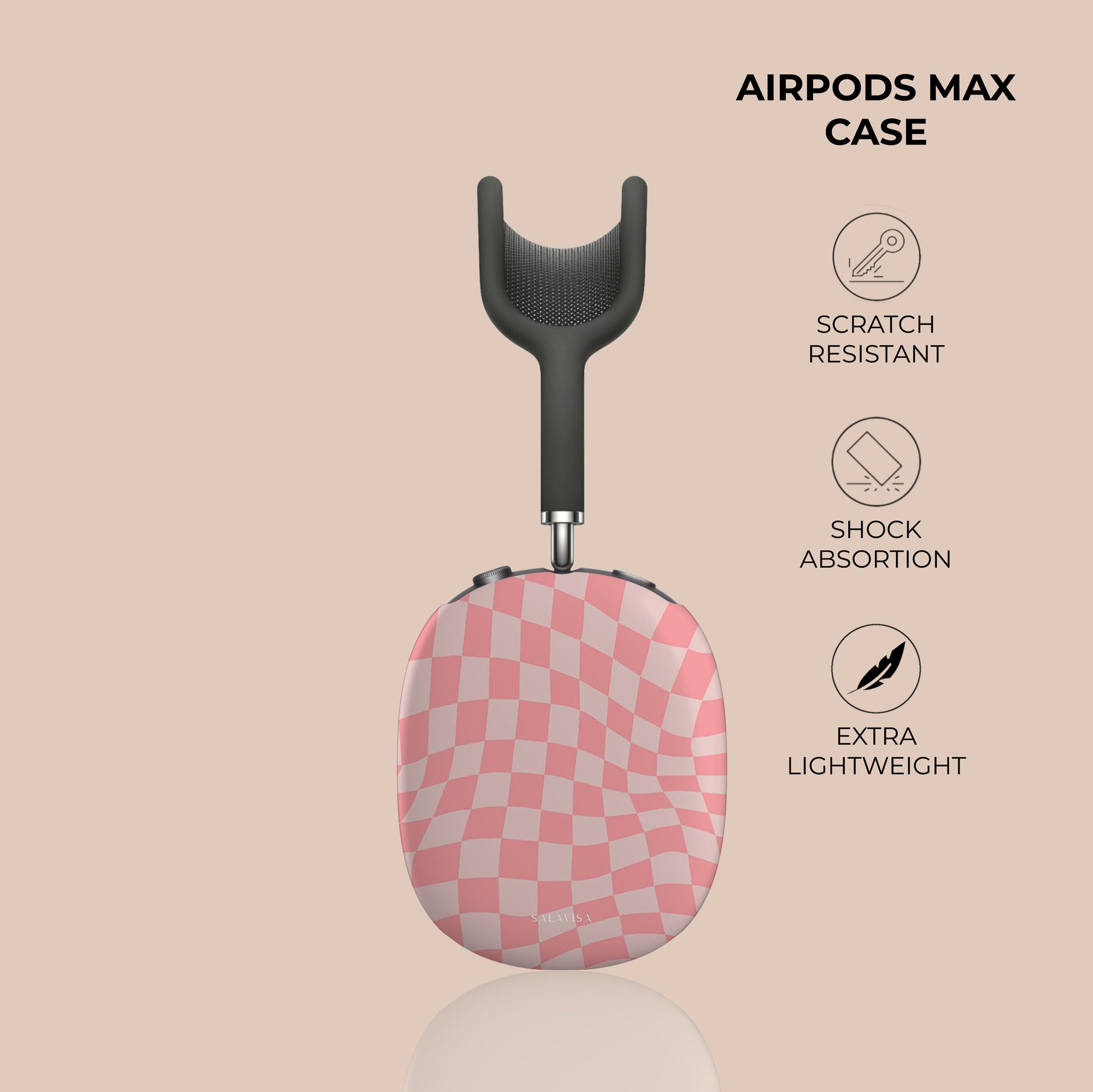 Pink Wave Checkered AirPods Max Case