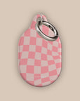 Pink Wave Checkered AirTag Holder