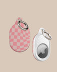 Pink Wave Checkered AirTag Holder