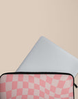 Pink Wave Checkered Laptop Sleeve