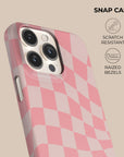 Coque de portable à carreaux rose Wave